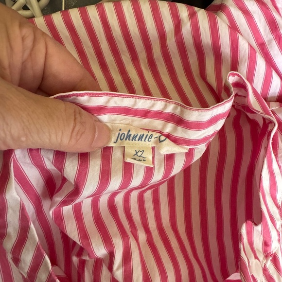 johnnie-O Pink and White Striped Tunic - Picture 6 of 8